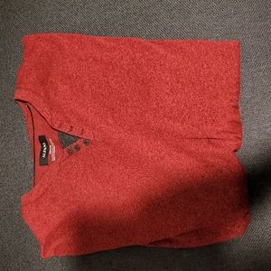 Alfani red medium long sleeve shirt